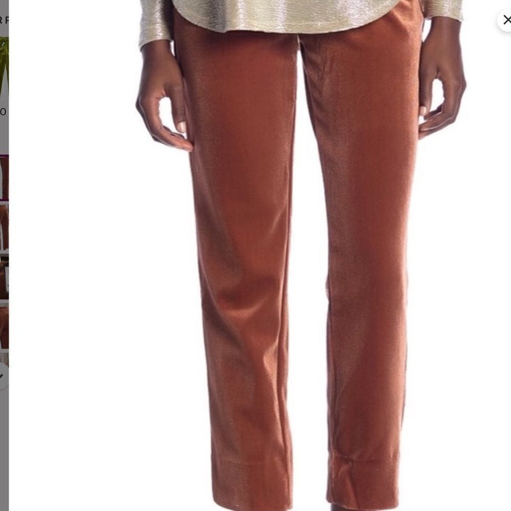 NWT Romeo & Juliet velvet straight leg pants Rust color M